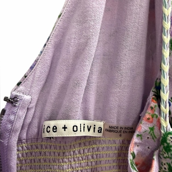 Alice + Olivia Karolina Tie Front Maxi Dress Size 6 - Picture 14 of 15